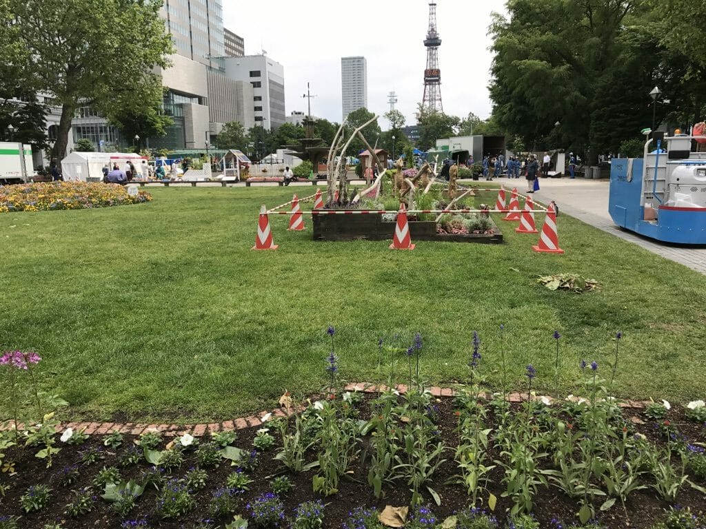 子供たちにインタビューされた公園