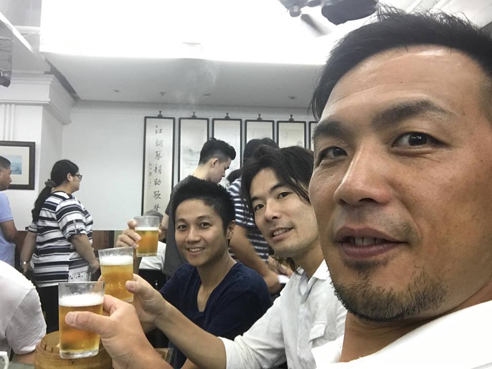 ビールを飲むのは三武将だけ